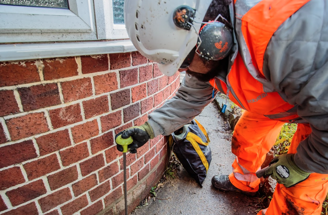 Property stabilised after subsidence caused by Oak tree Geobear UK